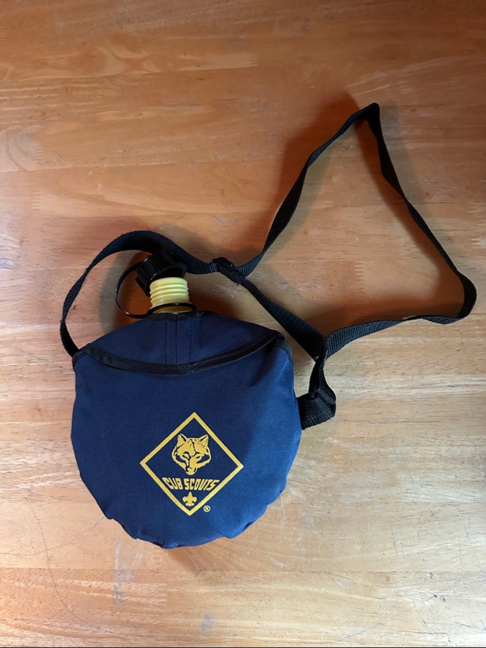 Navy Blue Canteen Bag with Shoulder Strap